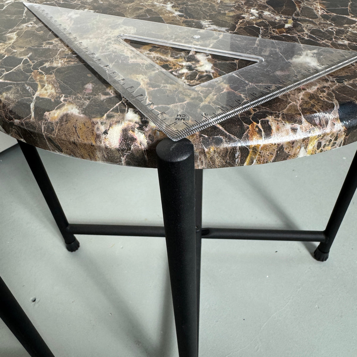 SAMPLE | Bijzettafels set van 2 | Zwart/Marmer deco