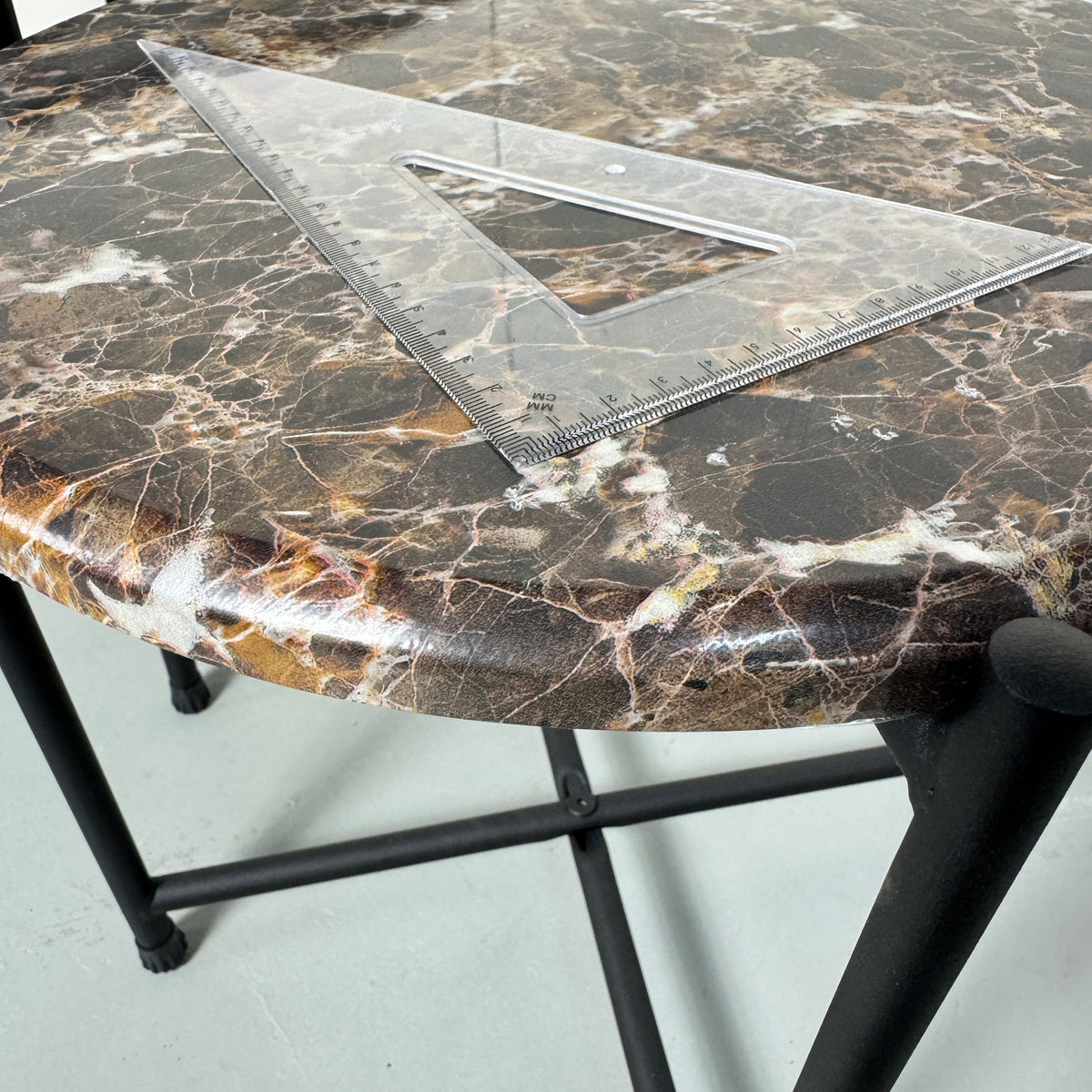 SAMPLE | Bijzettafels set van 2 | Zwart/Marmer deco