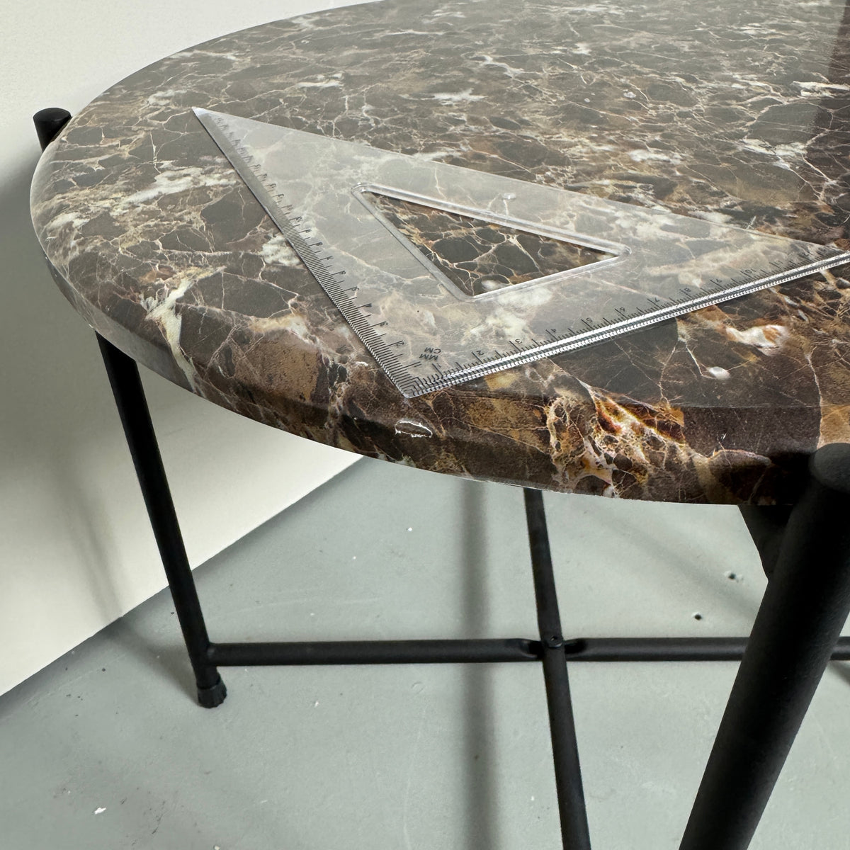 SAMPLE | Bijzettafels set van 2 | Zwart/Marmer deco