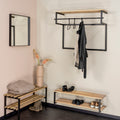 RIZZOLI XL (100 cm) Wandgarderobe – Schwarz / Eiche